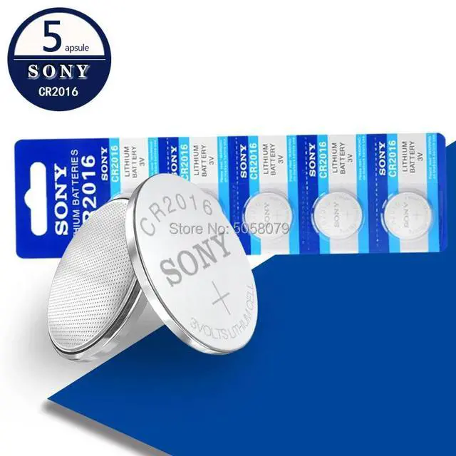 Main image of 5pcs FOR SONY CR2016 Button Batteries LM2016 BR2016 DL2016 Cell Coin Lithium Battery 3V CR 2016 For Watch Electronic Toy Remote