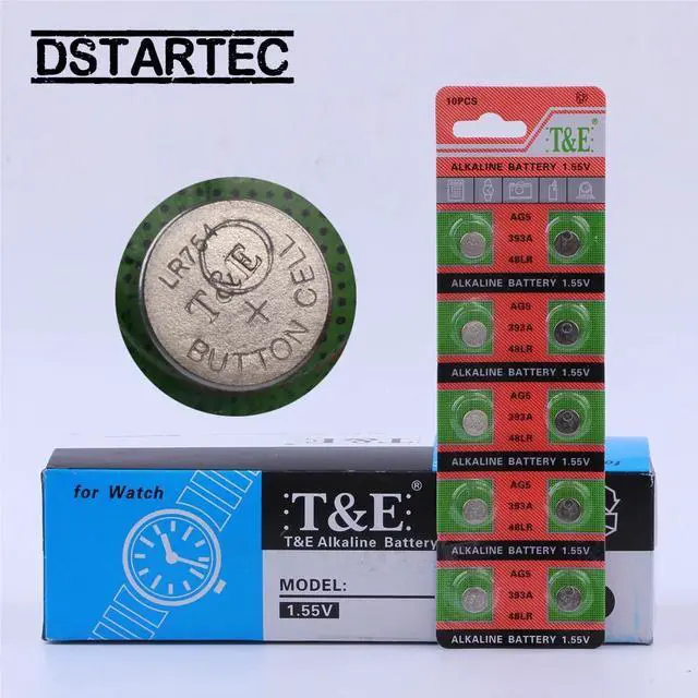 Alt view image 5 of 6 - 10pcs 30mAh 1.55V AG5 AG 5 G5 393A LR48 LR754 15 193 LR48 D309 399 RW28 Button Batteries For Watch Toys Remote Cell Coin Battery