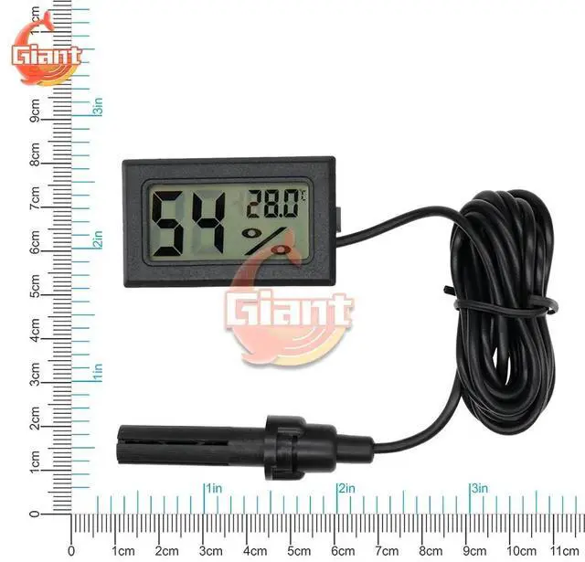 Alt view image 6 of 6 - Mini LCD Thermohygrometer Indoor Digital Thermometer Hygrometer 1.5M Temperature Sensor Cable Humidity Meter Gauge Probe