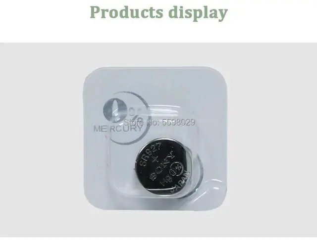 Alt view image 3 of 6 - 4pcs Fast Selling SONY AG7 Silver Oxide G7 LR57 LR927 SR927W 395 Coin Button Cell 1.55V For Watch Battery Single grain packing
