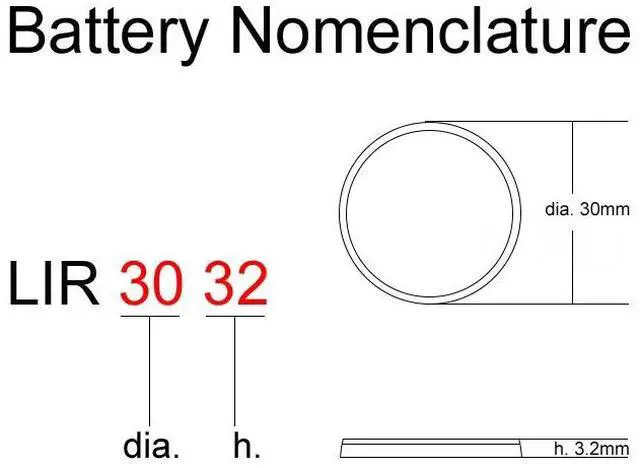 Alt view image 2 of 2 - Li-ion Rechargeable Battery LIR3032 3.7V 1 PCS Lithium Button Built-in Coin Cell Batteries Watch Cells LIR 3032 Replaces CR3032