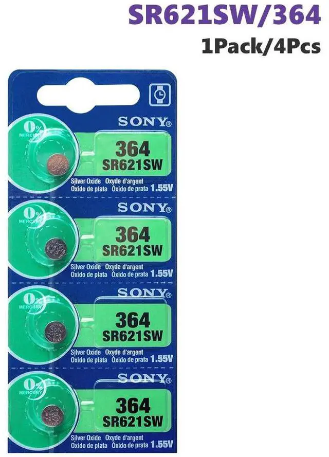 Alt view image 2 of 6 - 2020  4Pcs 621 Watch Battery AG1 LR621 sr621sw 364A 1.5V LR60 Silver Oxide Button Cell Battery For Watch Calculator