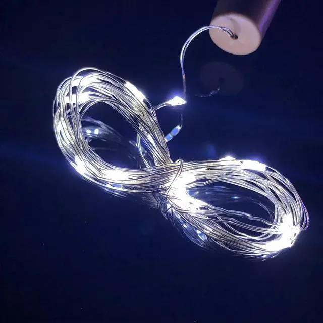 Alt view image 2 of 6 - 1M 10LEDs Garland Copper Wire Corker String Fairy Wine Bottle Lights for Glass Craft  Year Party Valentines Wedding DIY Decor
