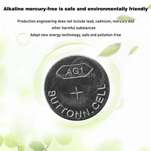 Alt view image 4 of 6 - 10pcs AG1 For Watch Toy Remote LR621 SR621 164 Button Battery LR621W CX60 364A Cell Coin Alkaline Batteries 1.55V TR621SW