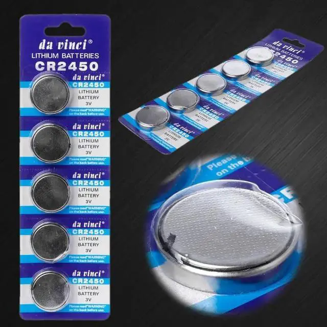 Alt view image 2 of 6 - 5PCS Button Battery CR2450 Electronic Lithium Coin Cell Batteries 3V KCR2450 5029LC LM2450 Watch Toy Remote