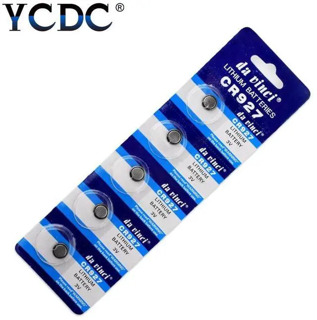 Alt view image 4 of 4 - CR927 5pcs/pack Button Batteries BR927 ECR927 5011LC Cell Coin Lithium Battery 3V CR 927 DL927 For Watch Electronic Toy Remote