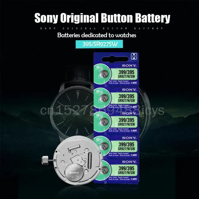 Alt view image 2 of 6 - 15PCS Sony 395 399 AG7 SR927SW SR927W SR927 LR927 LR927W 1.55V Silver Oxide Battery For Watch Toys Remote Button Cell