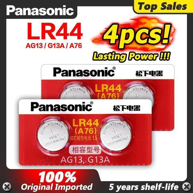 Main image of 4pcs 1.5V Zinc AG13 LR 44 LR44 Button Coin Cell Watch Clock Laser Pointer Scale Batteries GP76 GPA76  L1154 SR44 SR44W