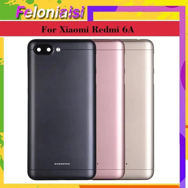 Alt view image 2 of 2 - Housing For Xiaomi Redmi 6A Redmi 6 Plastic Battery Door Back Cover Replacement Parts Case With Buttons Camera Lens