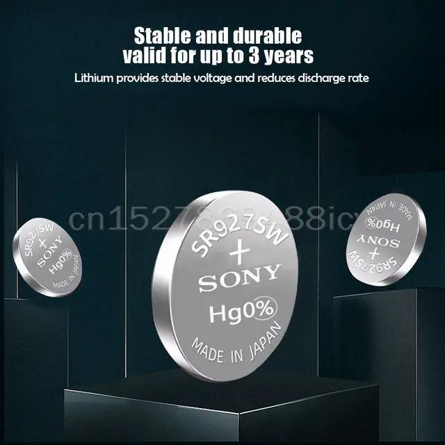 Alt view image 3 of 6 - 15PCS Sony 395 399 AG7 SR927SW SR927W SR927 LR927 LR927W 1.55V Silver Oxide Battery For Watch Toys Remote Button Cell