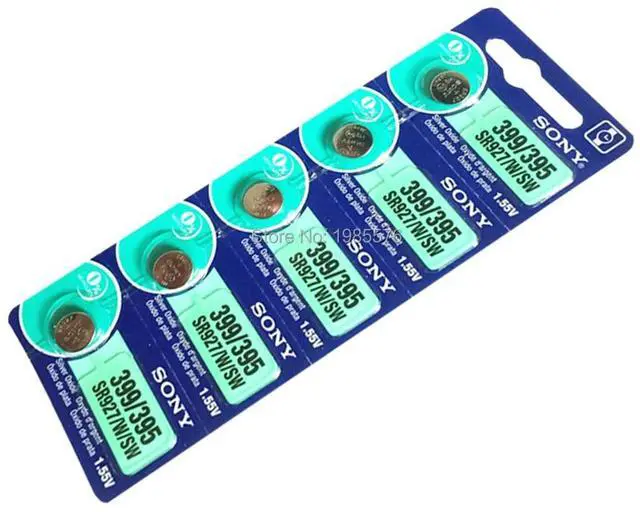 Alt view image 3 of 6 - 4PCS/lot For Sony 1.55V 395 SR927SW 399 SR927W AG7 LR927 button cell Watch Coin Battery Silver Oxide MADE IN JAPAN