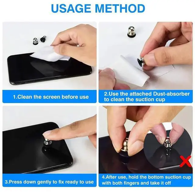 Alt view image 5 of 6 - Mini Game Rocker, PUBG Mobile Controller, Phone Game Joystick, Four Fingers, Suction Cup, Touch Button, Gamepad, Controller