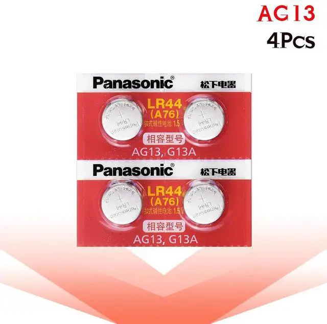 Alt view image 6 of 6 - 4pcs 1.5V Zinc AG13 LR 44 LR44 Button Coin Cell Watch Clock Laser Pointer Scale Batteries GP76 GPA76  L1154 SR44 SR44W