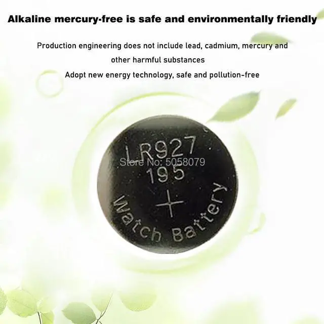 Alt view image 4 of 6 - 100x 1.55V Volt LR927 LR927W S28 SP395 SR57 SR57L SR927 SR927SW SR927W TR927W V395 Coin Button Cell AG7 Alkaline Batteries