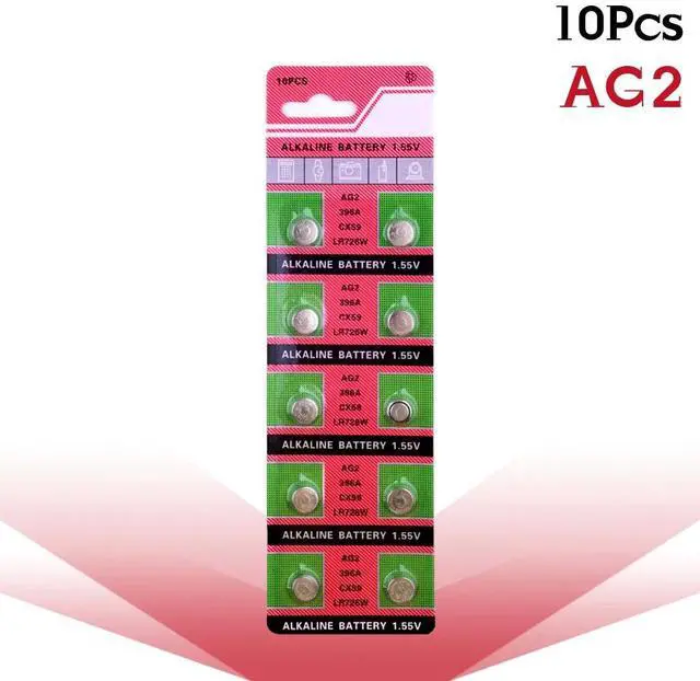 Main image of 10pcs  button batteries for SR726 196 397 unit coin alkaline batteries 1.55V AG2 SR726 LR59 for watch toy remote control