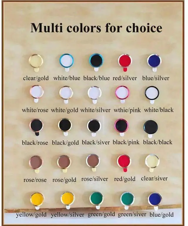 Alt view image 5 of 6 - Portefeuille Home Button Sticker Touch ID Button Cover for Apple iPhone 8 7 Plus 6S 6 S 5S SE 5 5C 4 4S Mobile Phone Accessories