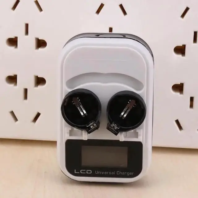 Alt view image 2 of 6 - 3.6V LCD Display Button Battery Charger Dual Slot For LIR2016/LIR2025/LIR2032 Rechargeable Coin Batteries Charger EU Plug