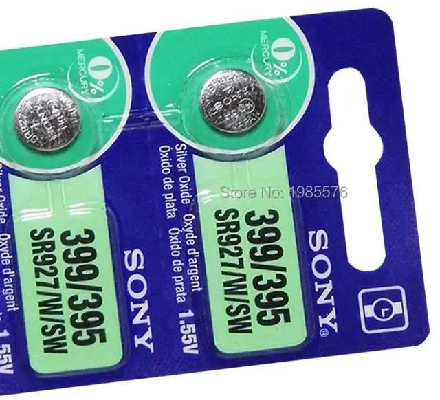 Alt view image 2 of 6 - 4PCS/lot For Sony 1.55V 395 SR927SW 399 SR927W AG7 LR927 button cell Watch Coin Battery Silver Oxide MADE IN JAPAN