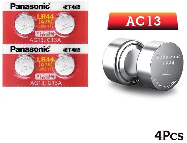 Alt view image 5 of 6 - 4pcs 1.5V Zinc AG13 LR 44 LR44 Button Coin Cell Watch Clock Laser Pointer Scale Batteries GP76 GPA76  L1154 SR44 SR44W