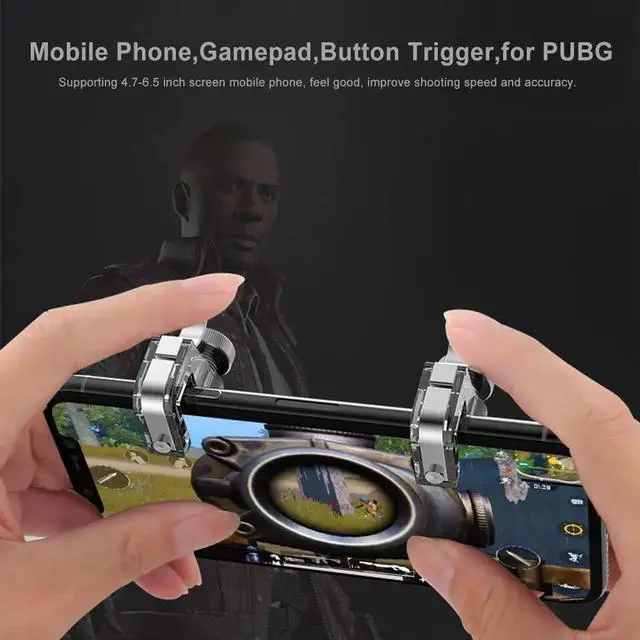 Alt view image 3 of 6 - Mobile Phone Gaming Trigger Joysticks for PUBG Gamepad Fire Button Aim Key L1 R1 Shooter Controller Joystick for Pubg