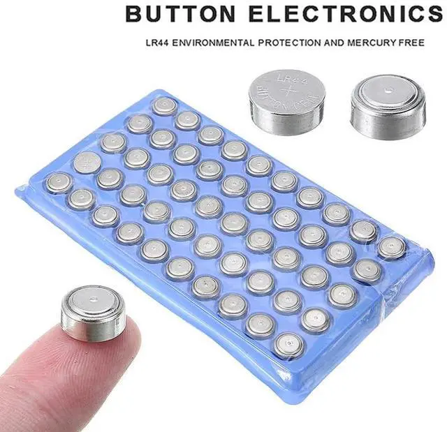 Alt view image 2 of 6 - For Electronic Toys Watch Calculator 50pcs LR44 AG13 L1154 357 SR44 1.5V Button Battery Lithium Metal Watches Batteries Pohiks