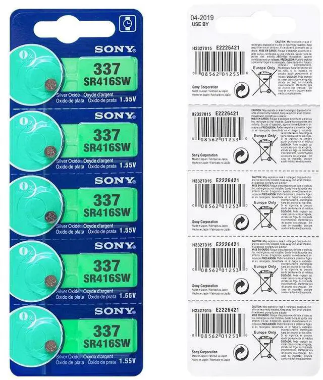 Alt view image 6 of 6 - 20Pcs/Lot For Sony  LONG LASTING 337 SR416SW 623 D337 V337 SP337 Watch Battery Button Coin Cell For Watch Car Remotes