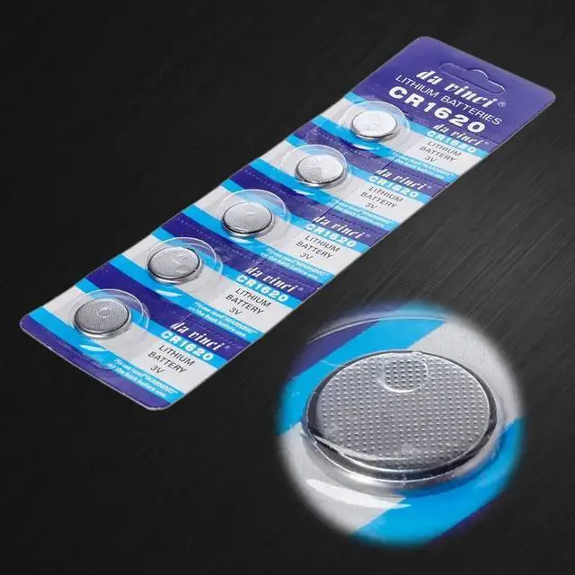 Alt view image 6 of 6 - 5PCS Lithium Battery CR1620 Electronic Button Coin Cell Batteries 3VECR1620 DL1620 5009LC Watch Toy Remote CR 1620 270B