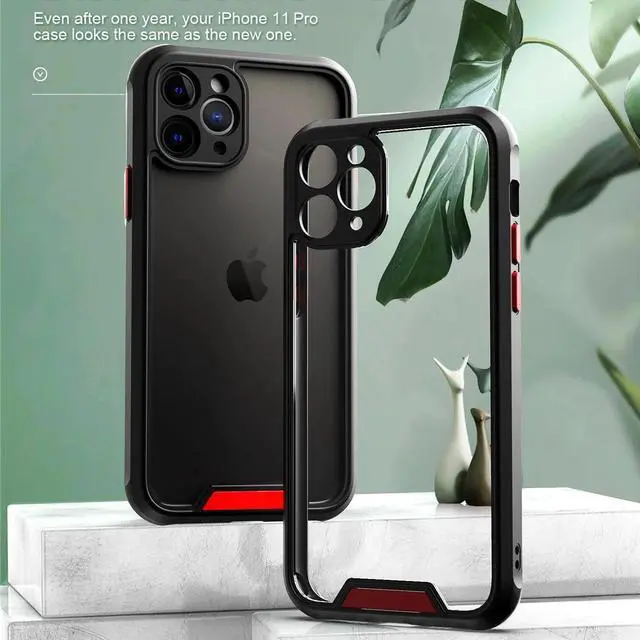 Main image of Armor Transparent Shockproof Bumper Phone Case For iPhone SE 11 Pro Max X XR XS Max 7 8 Plus Camera Protection Acrylic+TPU Cover