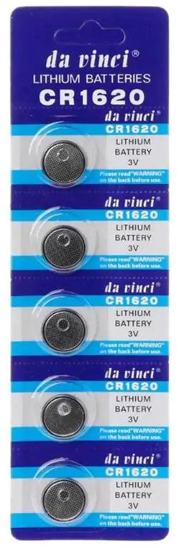 Alt view image 4 of 6 - 5PCS Lithium Battery CR1620 Electronic Button Coin Cell Batteries 3VECR1620 DL1620 5009LC Watch Toy Remote CR 1620 B2QF