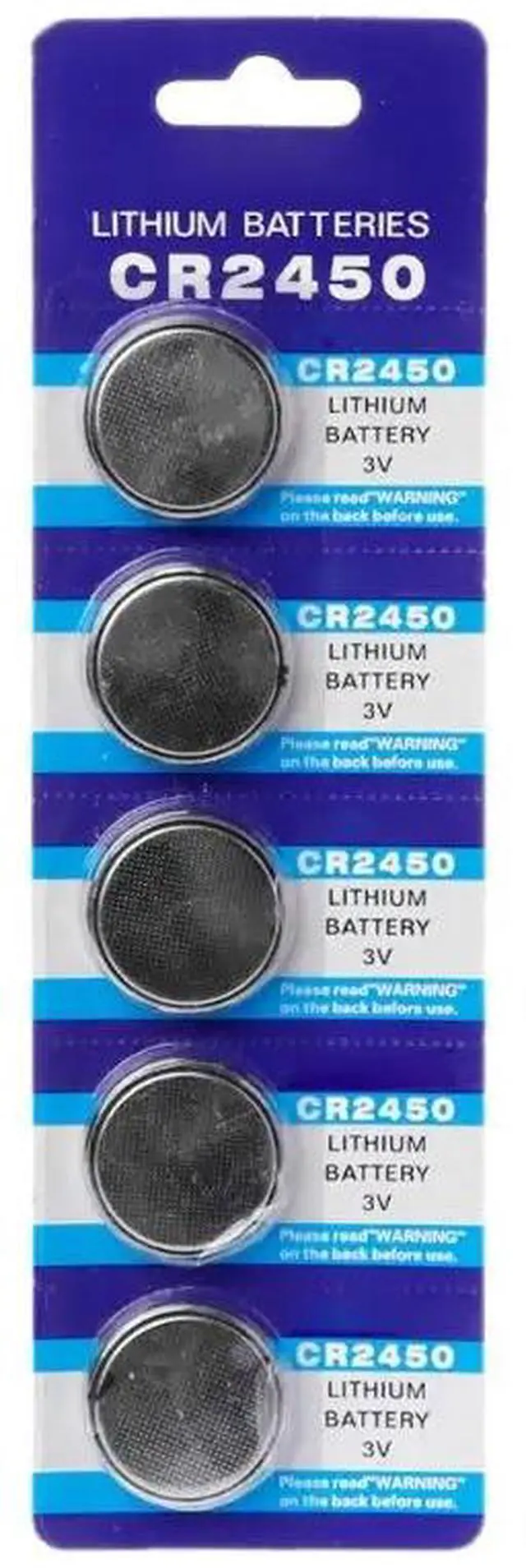Main image of 5PCS Button Battery CR2450 Electronic Lithium Coin Cell Batteries 3V KCR2450 5029LC LM2450 Watch Toy Remote