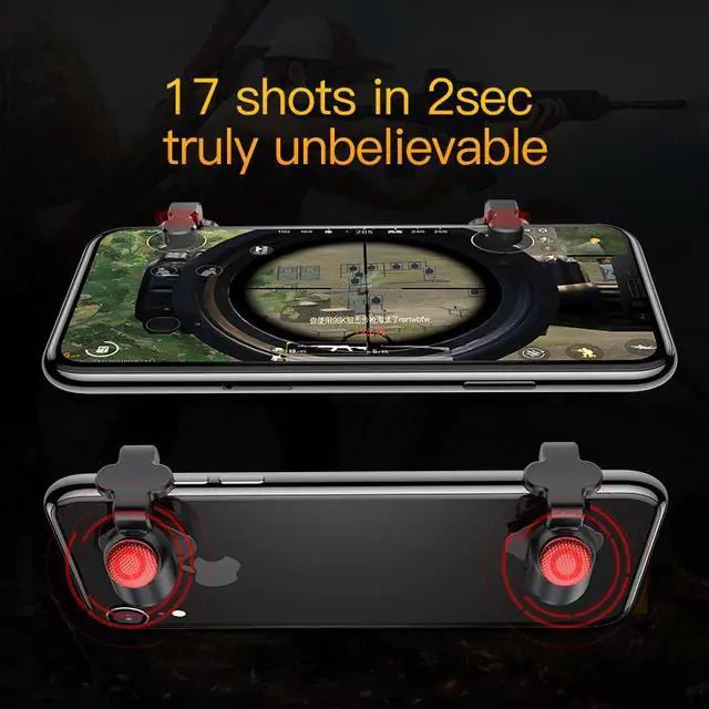 Alt view image 5 of 6 - Baseus Gamepad Joystick For PUBG Joypad Trigger Fire Button Aim L1 R1 Key L1R1 Shooter Controller For PUBG Mobile Phone Game Pad
