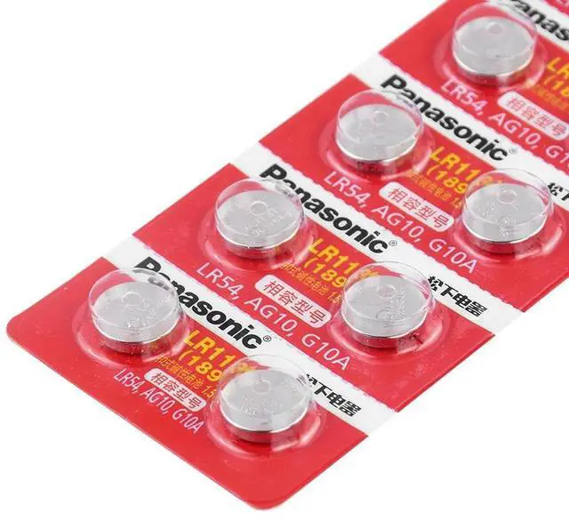 Alt view image 4 of 6 - 10Pcs AG10 Battery LR1130 Coin Button Cells 1.5V LR54 189 L1131 SR1130 G10 V10GA 389 Alkaline For Watch Toys Button Cell Battery