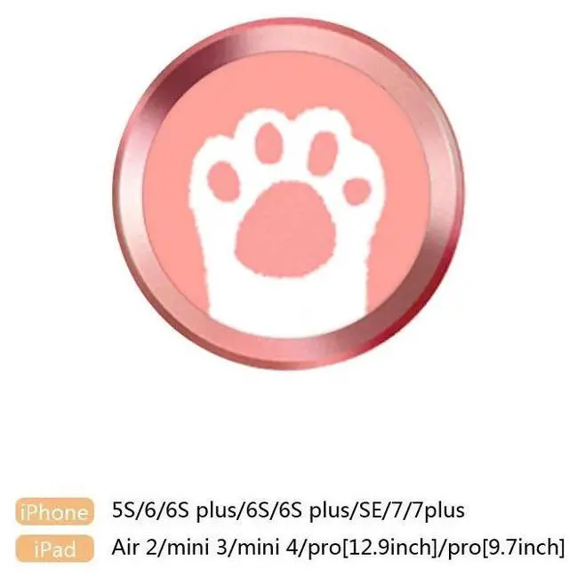 Alt view image 3 of 6 - Cute Cartoon Touch ID Home Button Sticker For iPhone 5 5S SE 6 6S 6 Plus 7 8 Plus Ipad air 2 Fingerprint Identification Sticker