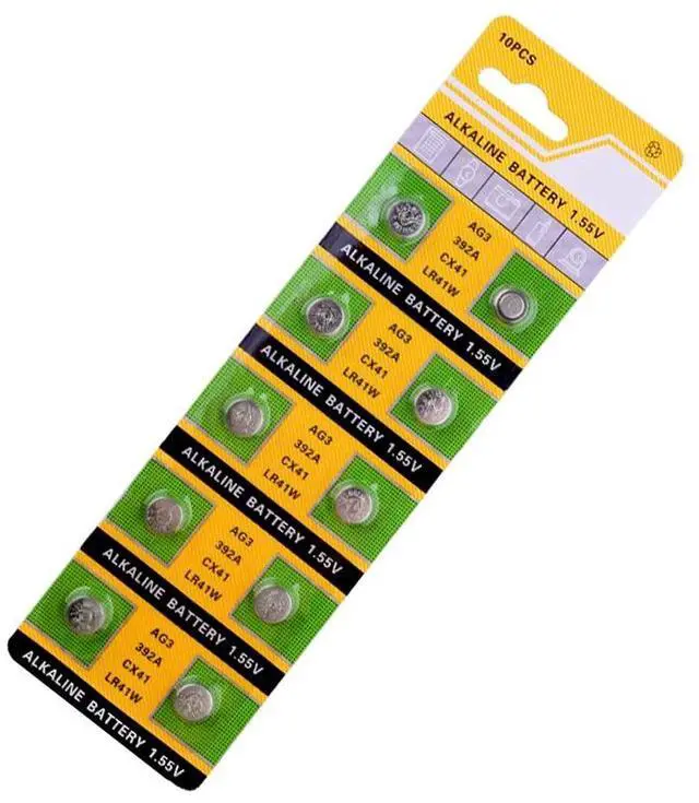Alt view image 4 of 5 - 30pcs AG3 SR41 192 button battery 392A L736 LR41 392 384 alkaline battery watch counter electronic instrument battery