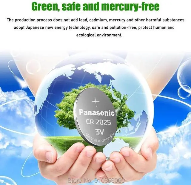 Alt view image 3 of 6 - 2pcs CR2025 KCR2025 LM2025 3V button battery ECR2025 DL2025 coin lithium battery for Watch Toy Car Key