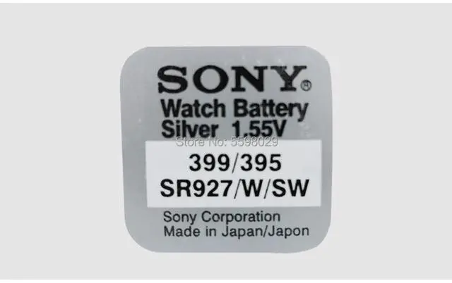 Alt view image 4 of 6 - 4pcs Fast Selling SONY AG7 Silver Oxide G7 LR57 LR927 SR927W 395 Coin Button Cell 1.55V For Watch Battery Single grain packing