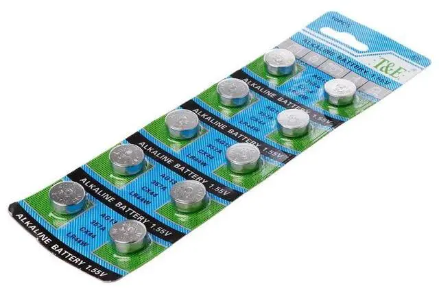 Alt view image 2 of 6 - 10Pcs AG13 A76 LR44 357A S76E G13 Button Coin Shaped Cell Battery 1.55V Alkaline Button Batteries