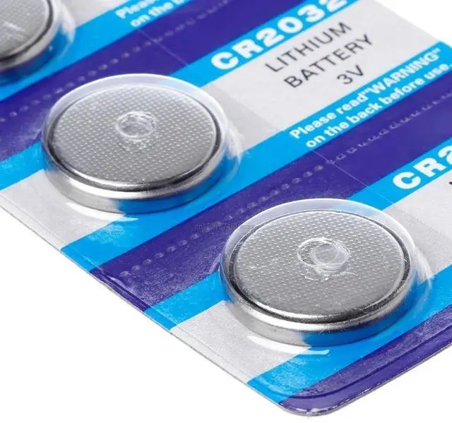 Alt view image 4 of 6 - 5PCS Button Battery 3V CR2032 BR2032 DL2032 ECR2032 Cell Coin Lithium Li-ion Batteries Promotion Watch Computer LED  Electronic