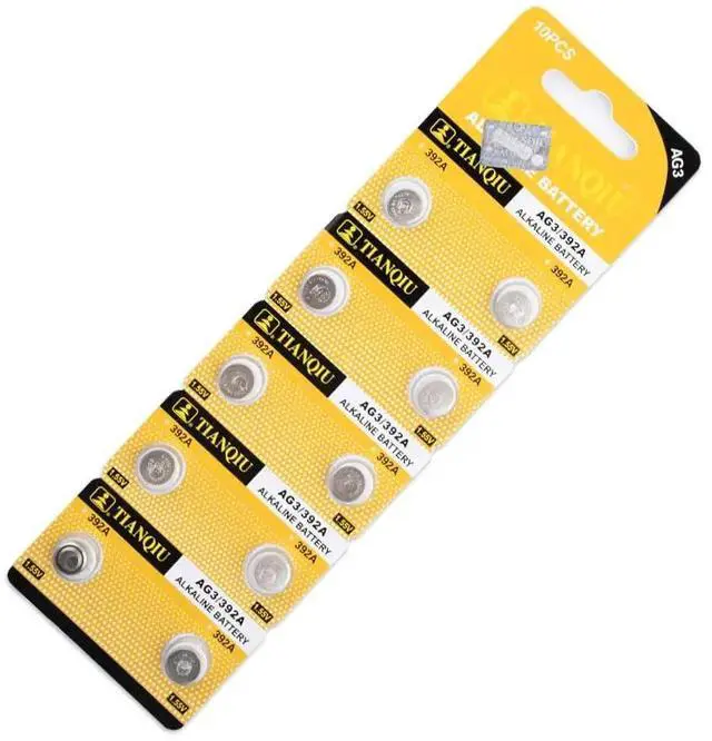 Alt view image 3 of 6 - POSTHUMAN Cheap lr41 battery 10x LR41 AG3 392A SR41SW 384 LR736 V3GA 192 1.55V Cell Battery Watch Button Coin pile pilas boton