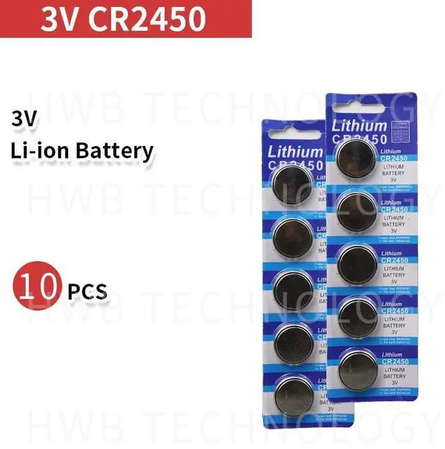 Main image of 10pcs CR2450 button cell coin battery 2450 ECR2450 KCR2450 5029LC LM2450 3V lithium Battery For Watch Electronic Devices