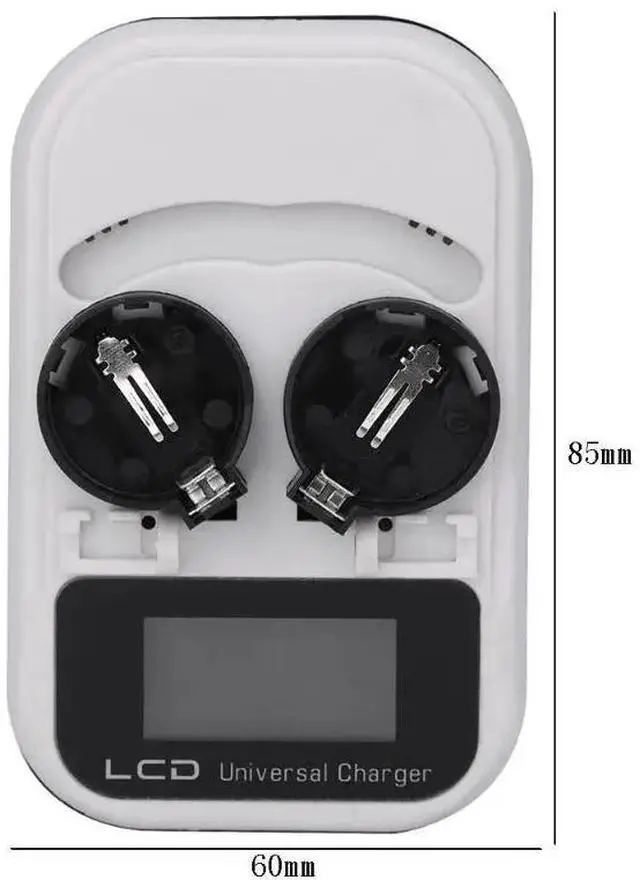 Alt view image 6 of 6 - 3.6V LCD Display Button Battery Charger Dual Slot For LIR2016/LIR2025/LIR2032 Rechargeable Coin Batteries Charger EU Plug