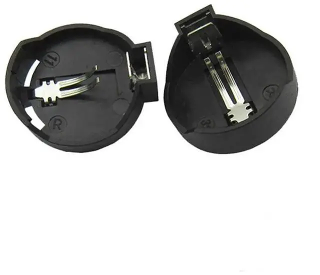 Alt view image 6 of 6 - 10Pcs Black CR2032 3V Button Cell Box Coin Cell Battery Socket Holder Case Wholesale Battery Box