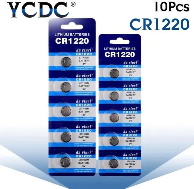 Alt view image 2 of 4 - CR1220 BR1220 ECR1220 LM1220 3V 210mAh Lithium Button Coin battery in 10pcs retailing package for watch ,toy