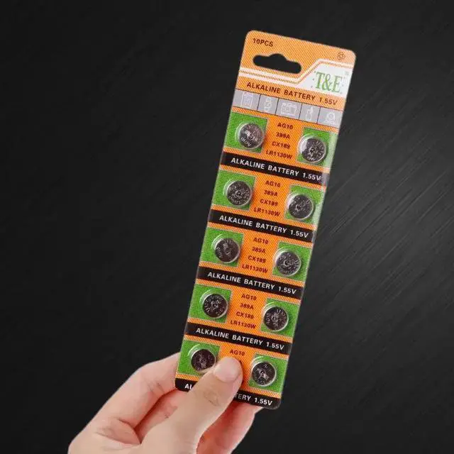 Alt view image 2 of 6 - Button Coin Cell Battery AG10 1.5V Watch Batteries SR54 389 189 LR1130 SR1130 Toys Control Remote 10PCS