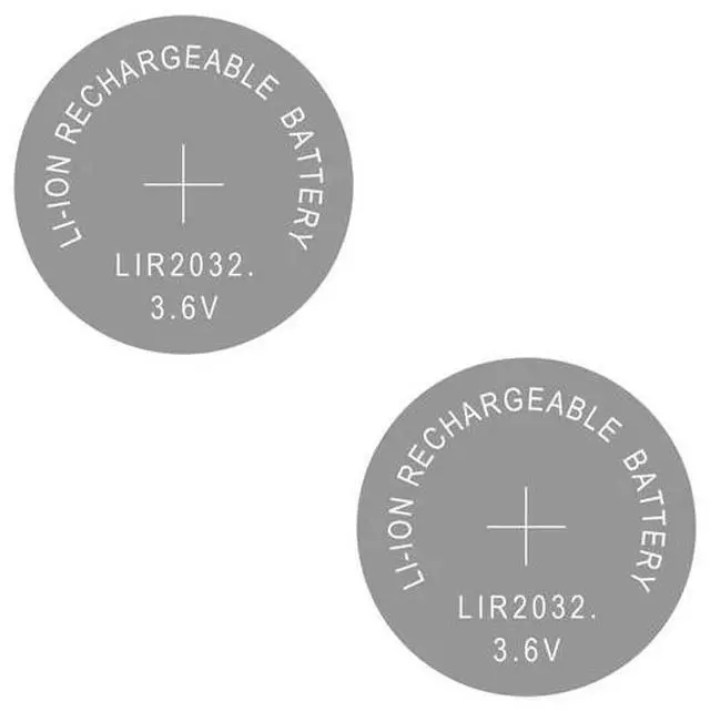 Alt view image 2 of 3 - Li-ion Rechargeable Battery LIR2032 3.6V Lithium Button Coin Cell Watch Batteries LIR 2032 Replaces CR2032/ML2032