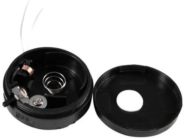 Alt view image 6 of 6 - 3 x Black Wire Lead CR 2032 Button Battery Button Battery Holder Case