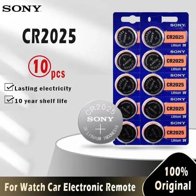 Main image of 10PCS FOR SONY cr2025 Button Cell Batteries cr 2025 DL2025 LM2025 3V Lithium Coin Battery For Watch Weight Scale