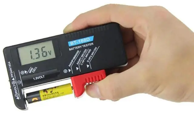 Main image of BT-168 Universal Button Multiple Size Battery Tester For AA/AAA/C/D/9V/1.5V LCD Display Digital Battery Tester Volt Checker