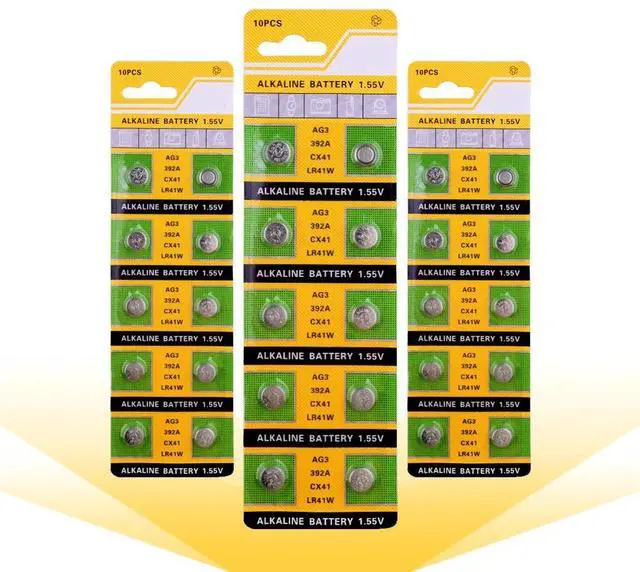 Alt view image 2 of 5 - 30pcs AG3 SR41 192 button battery 392A L736 LR41 392 384 alkaline battery watch counter electronic instrument battery