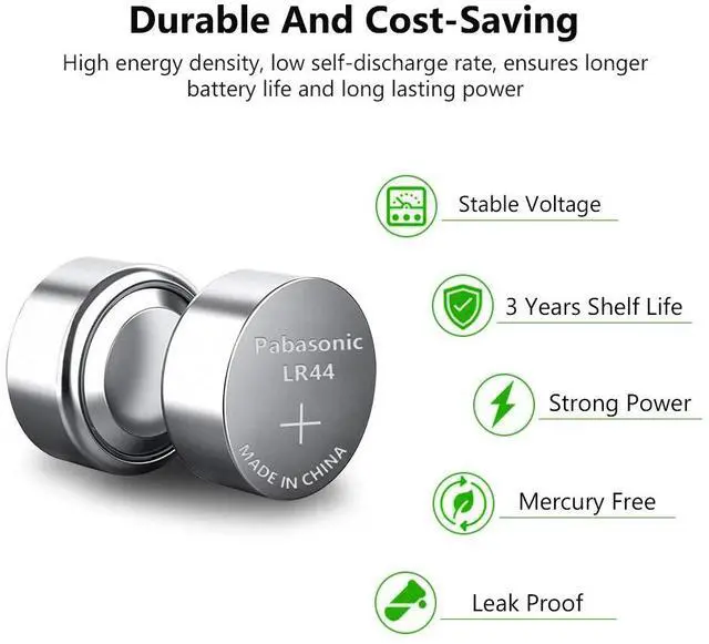 Alt view image 3 of 6 - 4pcs 1.5V Zinc AG13 LR 44 LR44 Button Coin Cell Watch Clock Laser Pointer Scale Batteries GP76 GPA76  L1154 SR44 SR44W
